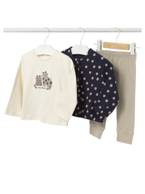 Conjunto 3 piezas lunares bebé MAYORAL Marino