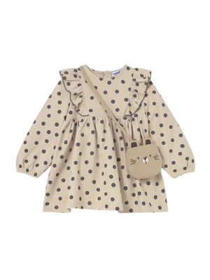 Vestido estampado con bolso bebé MAYORAL Tapioca
