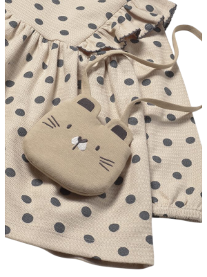 Vestido estampado con bolso bebé MAYORAL Tapioca 2