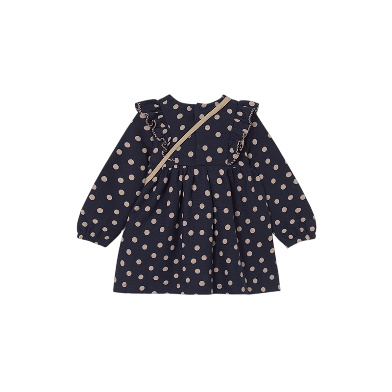 Vestido estampado con bolso bebé MAYORAL Marino