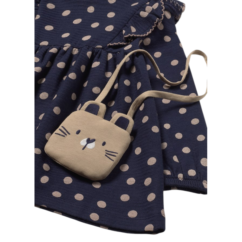 Vestido estampado con bolso bebé MAYORAL Marino