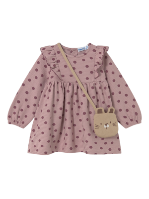 Vestido estampado con bolso bebé MAYORAL Cuarzo
