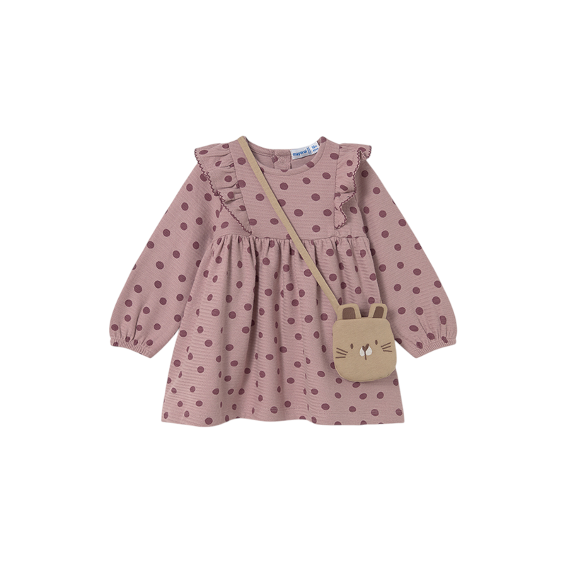 Vestido estampado con bolso bebé MAYORAL Cuarzo
