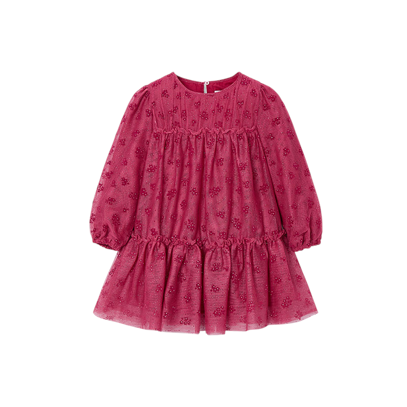 Vestido tul niña MAYORAL Color Cereza