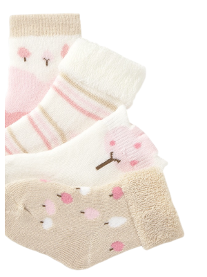 Set 4 calcetines recién nacido MAYORAL Rosa 2
