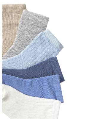 Set 6 calcetines lisos recién nacido MAYORAL Azules 2