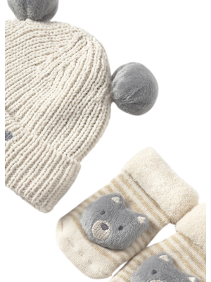 Set de gorro y calcetines unisex bebé recién nacido MAYORAL Cerámica 2