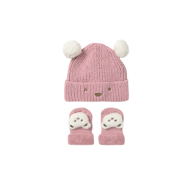 Set de gorro y calcetines unisex bebé recién nacida MAYORAL Orquídea