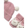 Set de gorro y calcetines unisex bebé recién nacida MAYORAL Orquídea