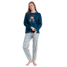 Pijama Mujer Invierno DISNEY Mickey y Minnie Marino