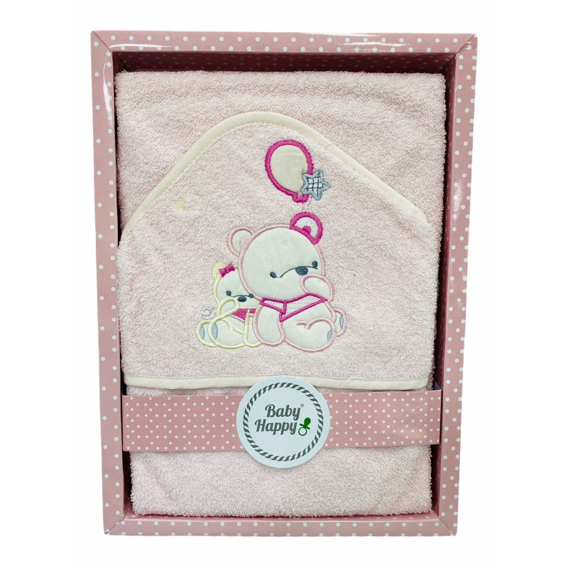 Capa bagno Baby Ositos 100x100cm ROSA