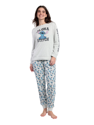 Pijama de Mujer Invierno DISNEY Aloha Stitch 2