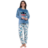 Pijama de Mujer Invierno DISNEY Stitch Azul