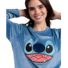 Pijama de Mujer Invierno DISNEY Stitch Azul