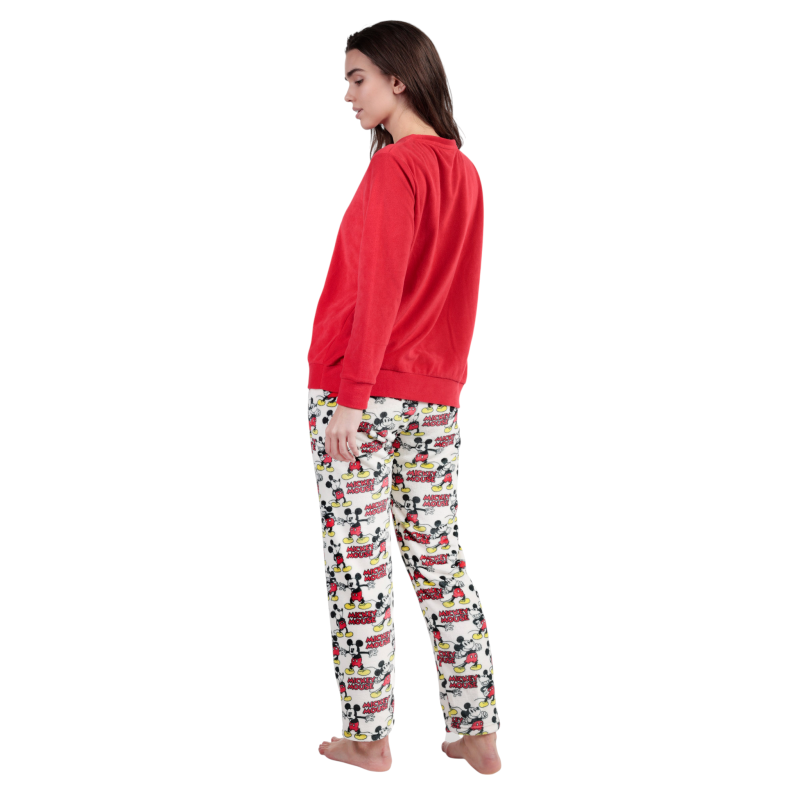 Pijama de Mujer Invierno DISNEY Mickey Mouse Rojo