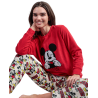 Pijama de Mujer Invierno DISNEY Mickey Mouse Rojo