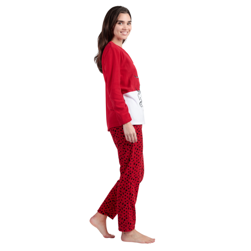 Pijama de Mujer Invierno DISNEY 101 Dálmatas Rojo
