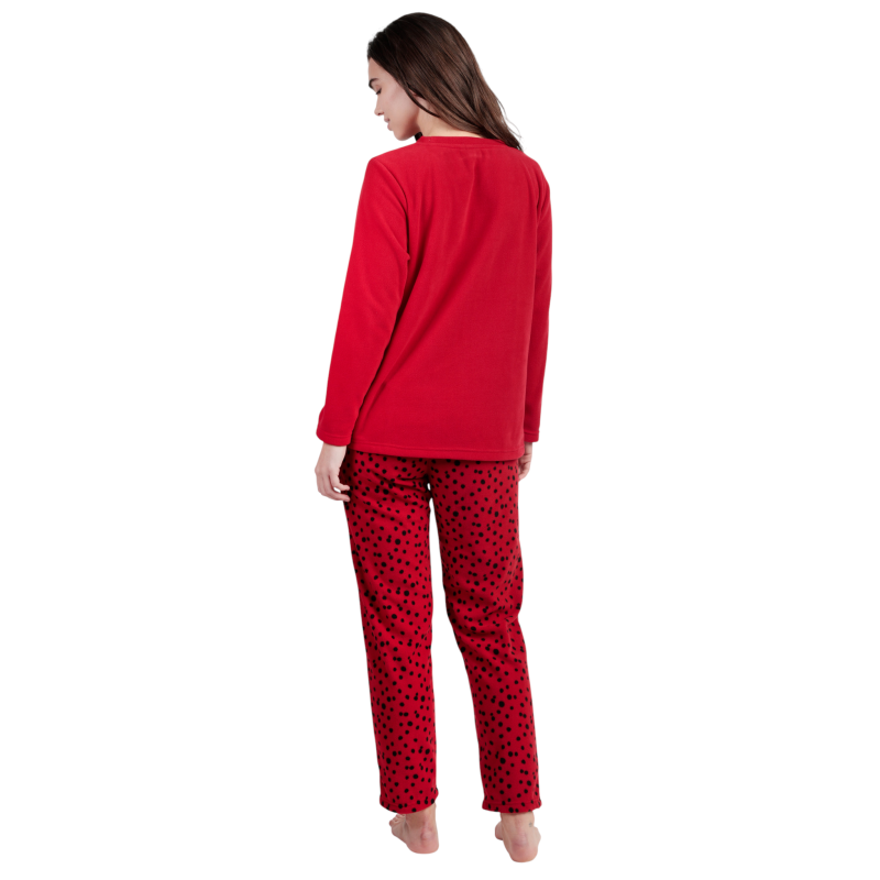 Pijama de Mujer Invierno DISNEY 101 Dálmatas Rojo