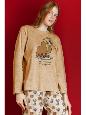 Pijama de Mujer Invierno DISNEY La Dama y el Vagabundo