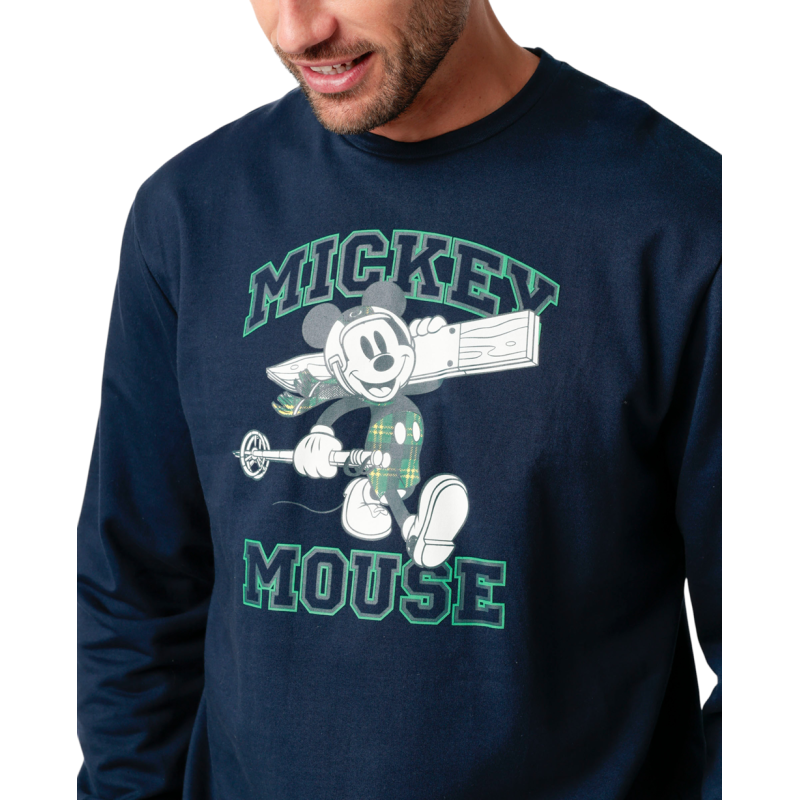 Pijama de Hombre Invierno DISNEY Mickey Mouse Esquí