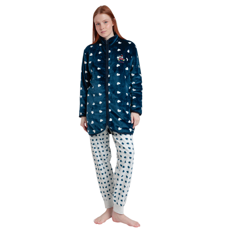 Bata de Mujer Invierno DISNEY Mickey Mouse Marino