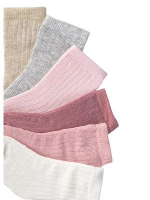 Set 6 calcetines lisos recién nacido MAYORAL Rosa 2