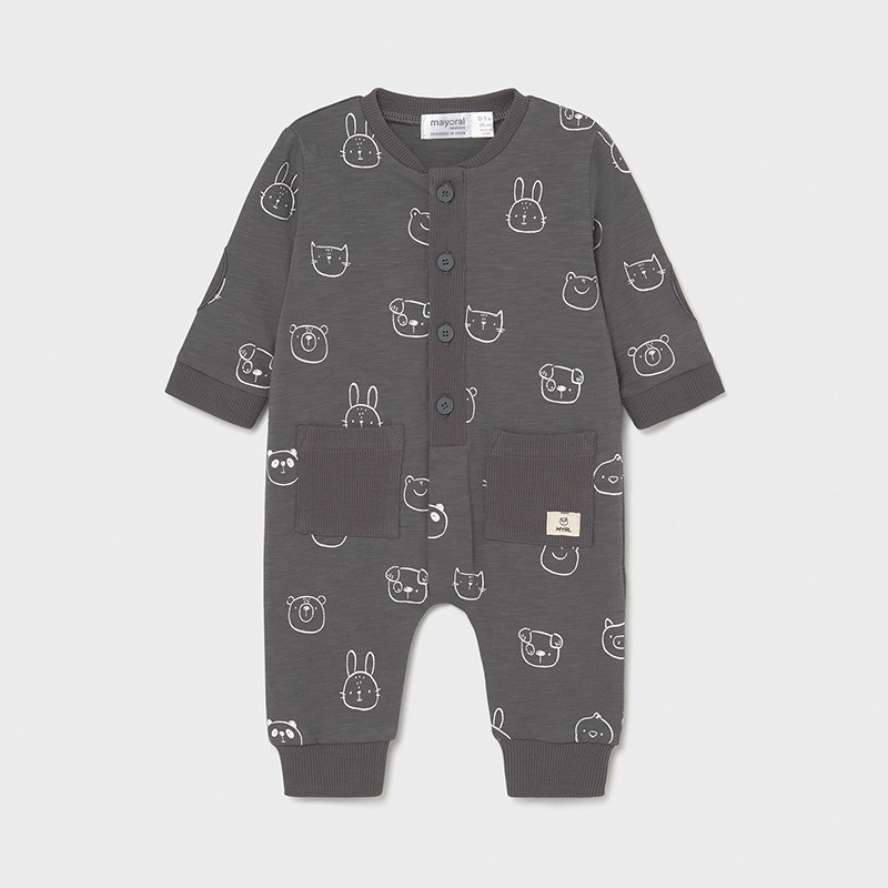 Pyjama with pockets Newborn MAYORAL Anthracite color