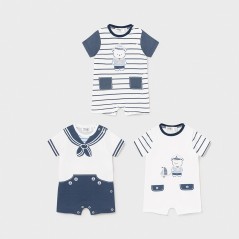 Set 3 Pijamas Cortos Verano Nino Bebe Mayoral Color Navy Lucicris