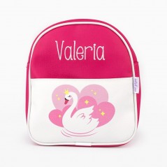 Mochila Guardería Cisne Fucsia personalizada