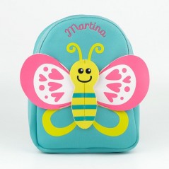 Mochila neopreno Neón Mariposa personalizada