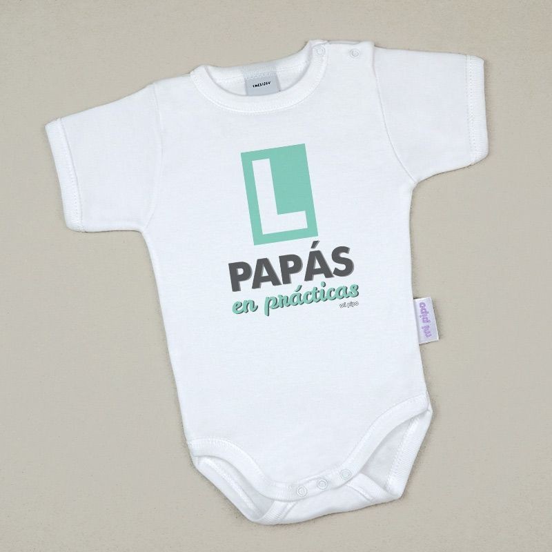 Body Bebé Personalizado estampado L PAPÁS en prácticas