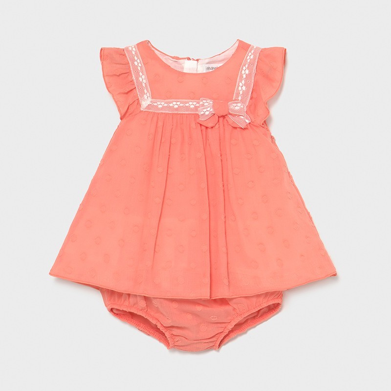 Dress voile plumeti topos neonato ragazza