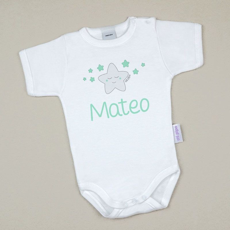 Body Baby Personalized with Printed Star Smile