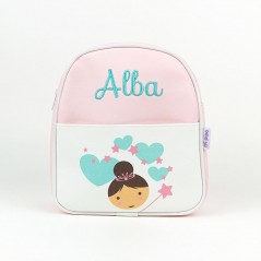 Mochila Guardería HADA Rosa personalizada