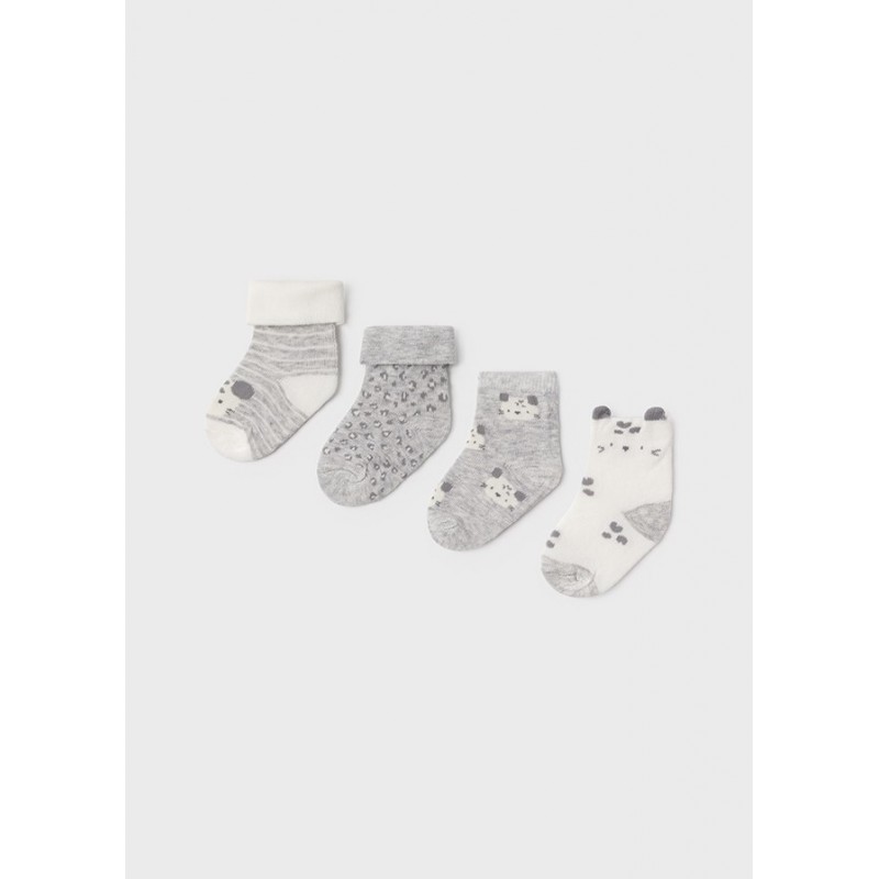 Set 4 Chaussettes Winter Baby MAYORAL Couleur GRIS PERLA