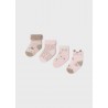 Set 4 Calcetines Invierno Bebé MAYORAL Color ROSA BABY