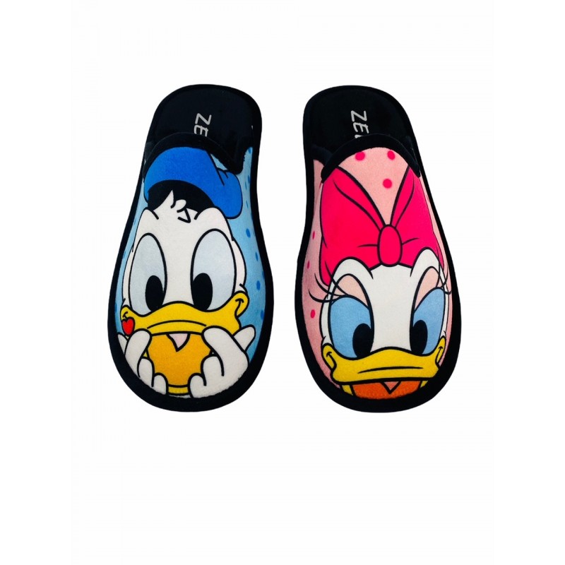 Zapatillas Pato Donald y Daisy para andar en casa Mujer.