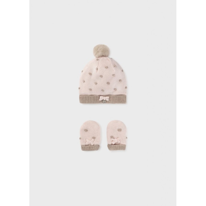 Set Gorro e Manoplas Baby MAYORAL Rosa