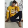 Pijama DISNEY Hombre Invierno Mickey Mouse Mostaza