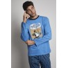 Pijama DISNEY Hombre Invierno Mickey Mouse Color Azul