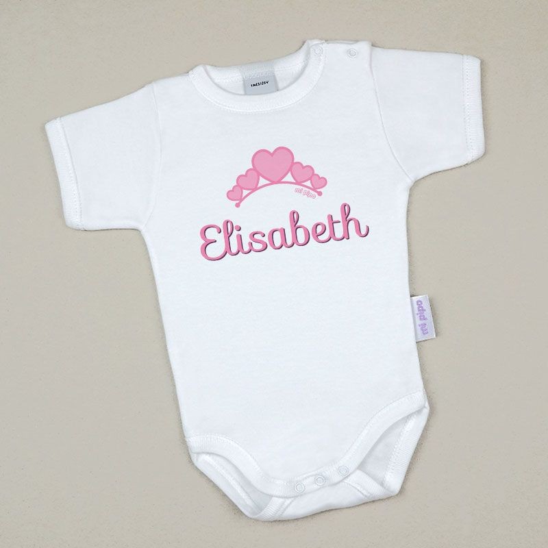 Body Baby Personalized with Name Tiara Rosa