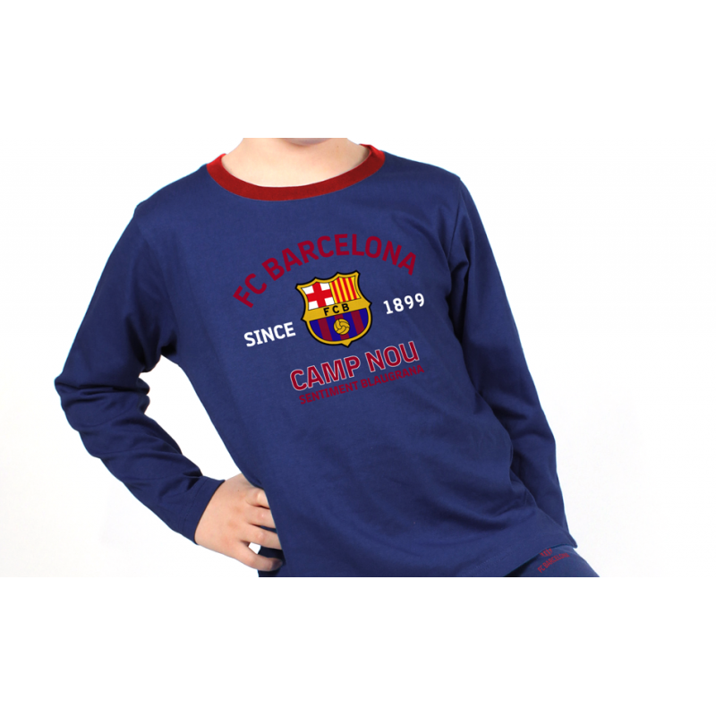 Pijama FC Barcelona Invierno Escudo Color Azul
