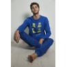 Pijama DISNEY Hombre Invierno Rana Gustavo Color Azul