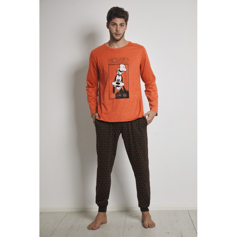 Pijama DISNEY Hombre Invierno Goofy Color Naranja