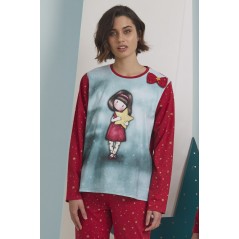 Pijama GORJUSS Mujer Invierno Estrella Color Frambuesa