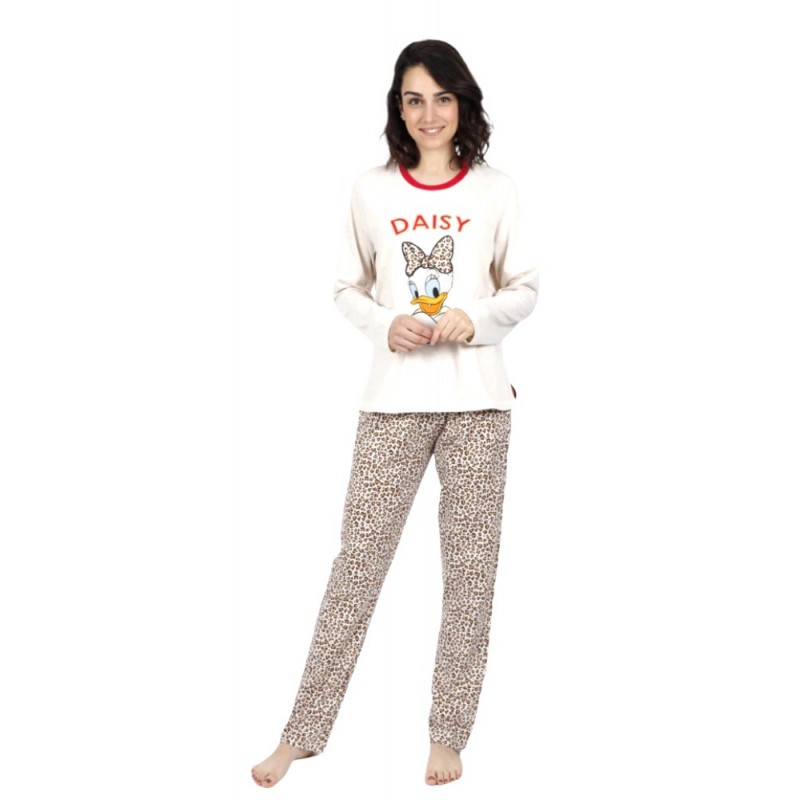 Pyjama DISNEY Frau Winter Farbe Beige