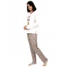 Pijama DISNEY Mujer Invierno Color Beige