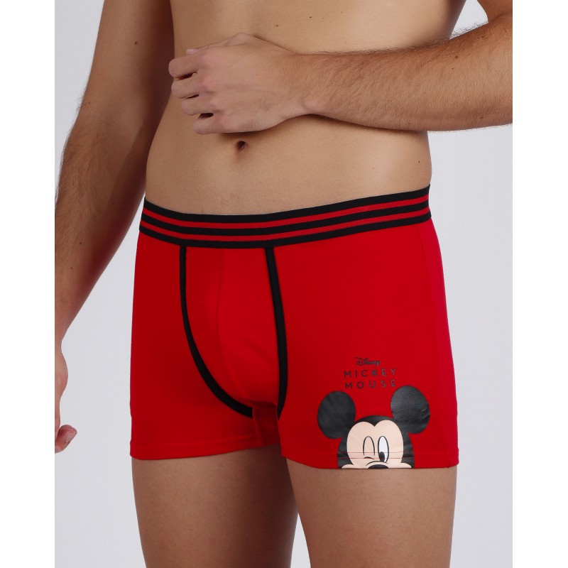 Bóxer DISNEY con Taza Mickey Mouse Edición Navidad Color Rojo