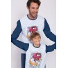 Pijama DISNEY Hombre Invierno Animal Bang Color Gris