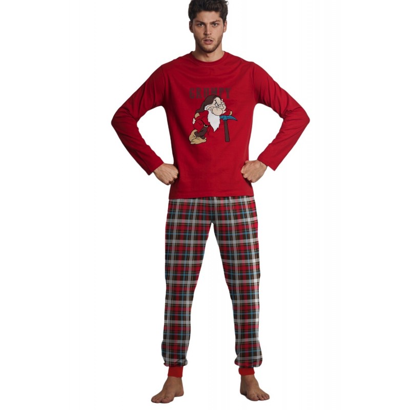 Pijama DISNEY Hombre Invierno GRUÑON Color Rojo